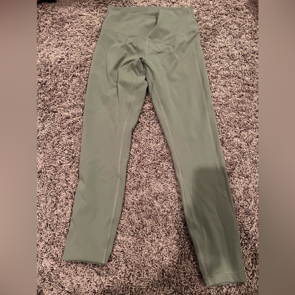 lululemon wunder under leggings 25” grey sage